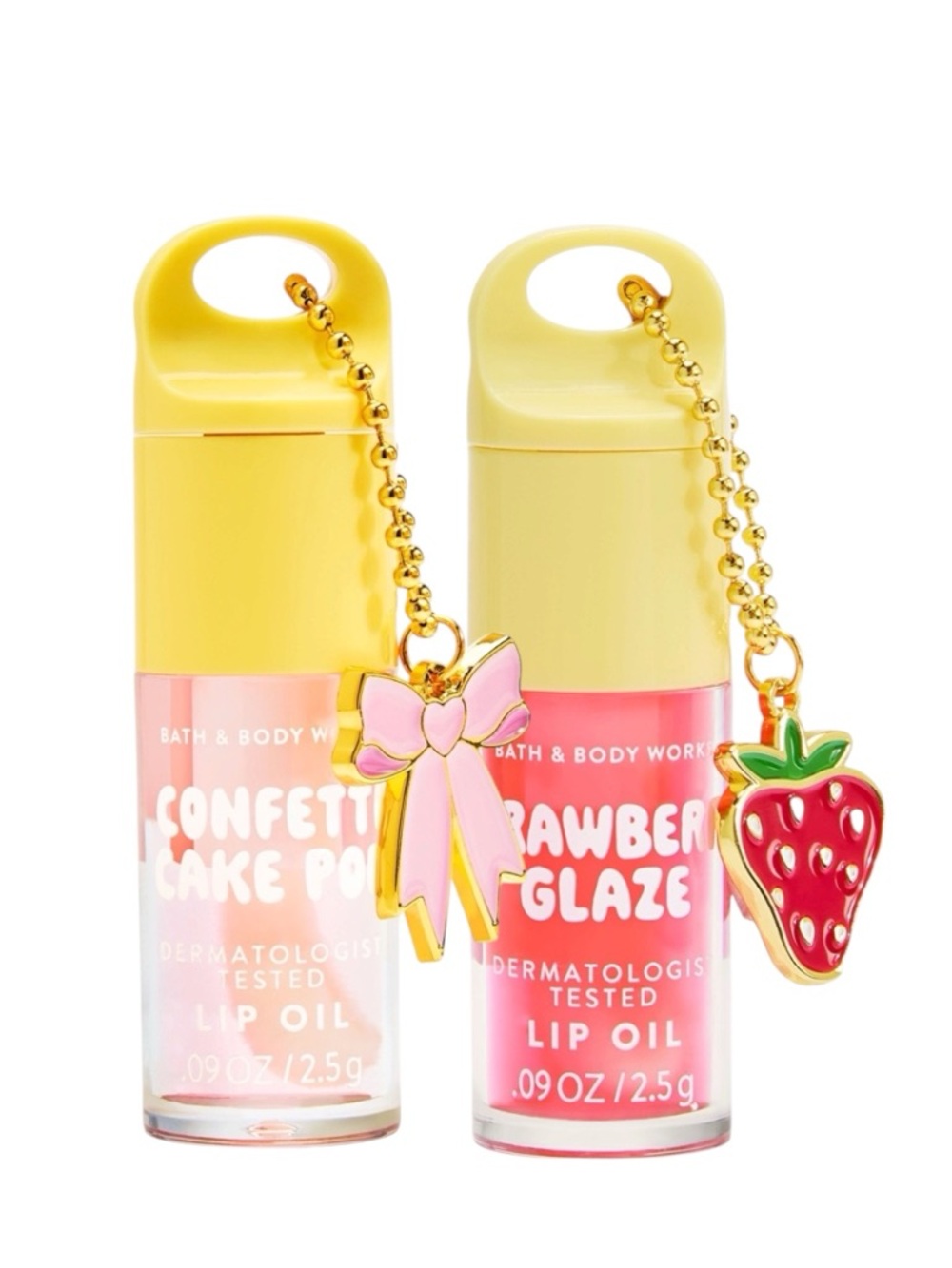 NEW!!  2X Bath & Body Works 2026 Lip Oil Collection with Limited Edition Charms